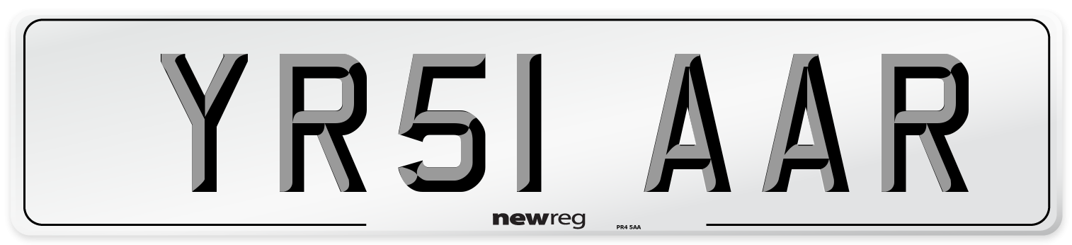YR51 AAR Number Plate from New Reg